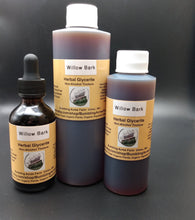 Load image into Gallery viewer, White Willow Bark Glycerite Non-Alcohol Tincture Double Extract Organic Pure Potent Handmade Vegan Gluten-Free No Addititives Bumbling Acres