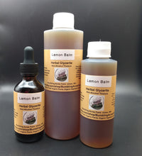 Load image into Gallery viewer, Lemon Balm Glycerite Non-Alcohol Tincture Double Extract Pure and Potent Handmade Small Batches Vegan Gluten Free Bumbling Acres Farm