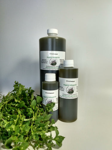 Chickweed Oil Double-Infused Organic Handmade in small batches Vegan Stellaria media Bumbling Acres Farm