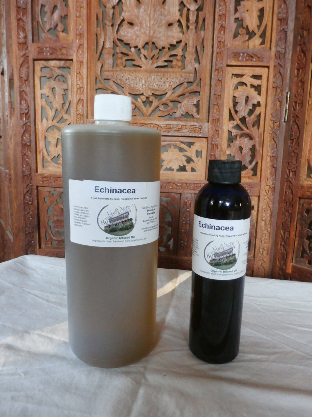Echinacea Herbal Organic Oil, Concentrated, Fresh Plants, Small Batch